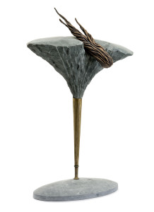 “Descending Angel”, brons, dolomiet, h64cm